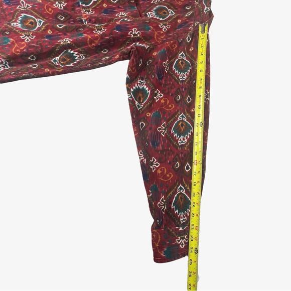 Johnny Cotton Aztec Print Button Front Shirt Mens XL Long Sleeve Western VTG USA - Picture 5 of 7